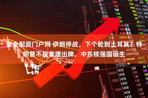 安全配资门户网 伊朗停战，下个轮到土耳其？特朗普不按常理出牌，中东核强国诞生